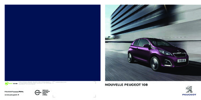 Couverture Brochure Peugeot 108