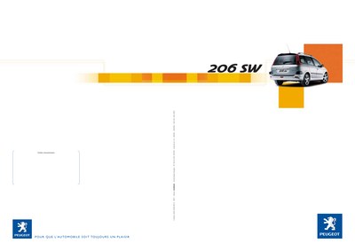 Couverture Brochure Peugeot 206