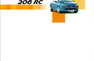 Couverture Brochure Peugeot 206