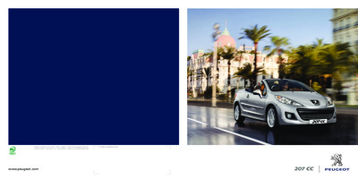 Couverture Brochure Peugeot 207 CC