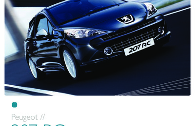Couverture Brochure Peugeot 207