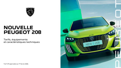 Couverture Brochure Peugeot 208