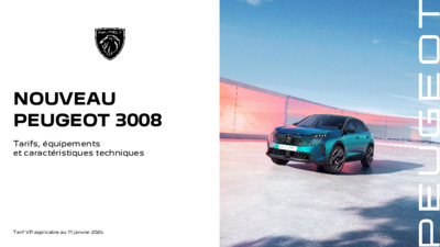 Couverture Brochure Peugeot 3008