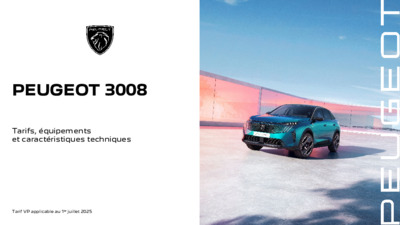 Couverture Brochure Peugeot 3008