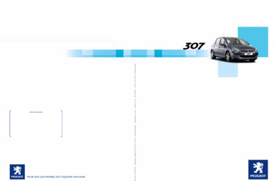 Couverture Brochure Peugeot 307