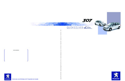 Couverture Brochure Peugeot 307