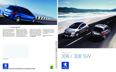 Couverture Brochure Peugeot 308