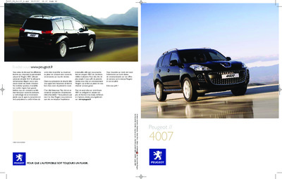 Couverture Brochure Peugeot 4007
