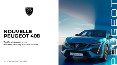 Couverture Brochure Peugeot 408