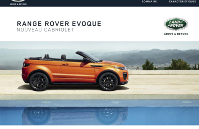 Couverture Brochure Land Rover Range Rover Evoque