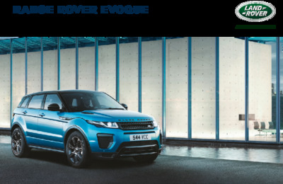 Couverture Brochure Land Rover Range Rover Evoque