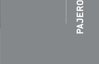 Couverture Brochure Mitsubishi Pajero