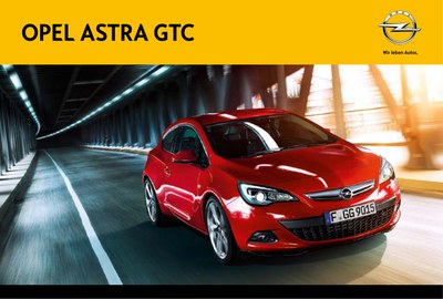 Couverture Brochure Opel Astra GTC