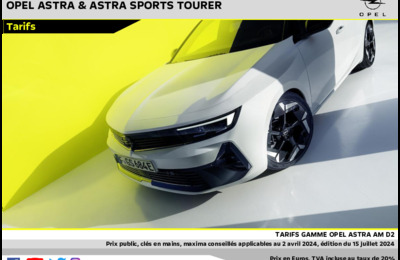 Couverture Brochure Opel Astra
