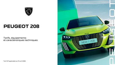 Couverture Brochure Peugeot 208