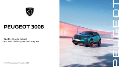 Couverture Brochure Peugeot 3008