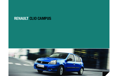 Couverture Brochure Renault Clio Campus