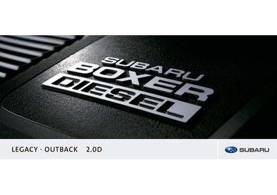 Couverture Brochure Subaru Outback