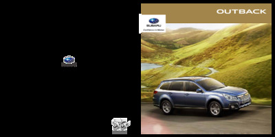 Couverture Brochure Subaru Outback
