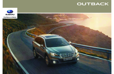 Couverture Brochure Subaru Outback