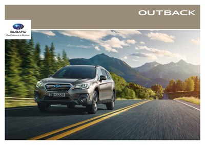 Couverture Brochure Subaru Outback