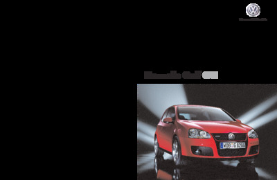 Couverture Brochure Volkswagen Golf