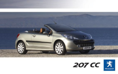 Couverture Notice Peugeot 207 CC