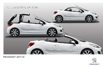 Couverture Notice Peugeot 207 CC