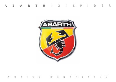 Couverture Notice Abarth 124 Spider