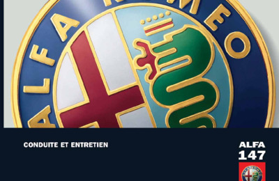 Couverture Notice Alfa Roméo 147