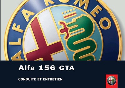 Couverture Notice Alfa Roméo 156