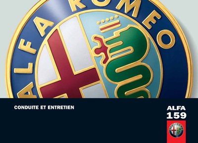 Couverture Notice Alfa Roméo 159