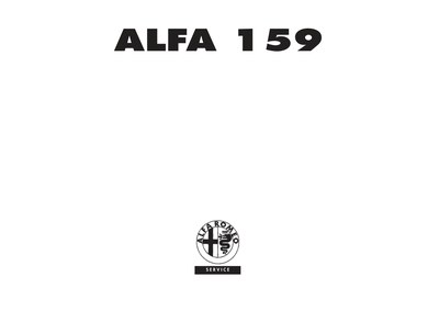 Couverture Notice Alfa Roméo 159