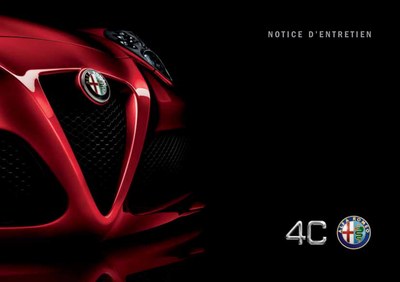 Couverture Notice Alfa Roméo 4C