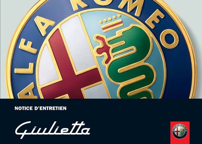 Couverture Notice Alfa Roméo Giulietta