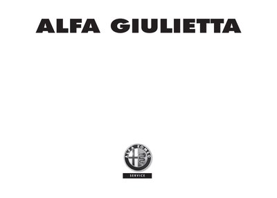 Couverture Notice Alfa Roméo Giulietta