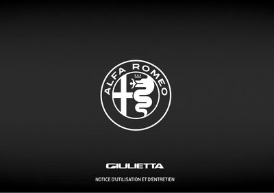 Couverture Notice Alfa Roméo Giulietta