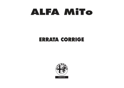 Couverture Notice Alfa Roméo MiTo
