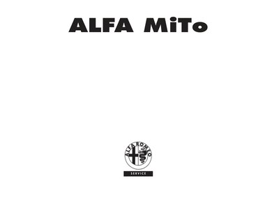 Couverture Notice Alfa Roméo MiTo