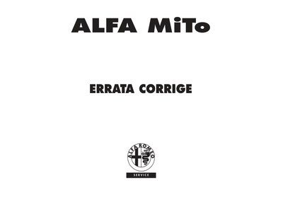 Couverture Notice Alfa Roméo MiTo