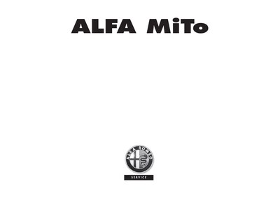 Couverture Notice Alfa Roméo MiTo