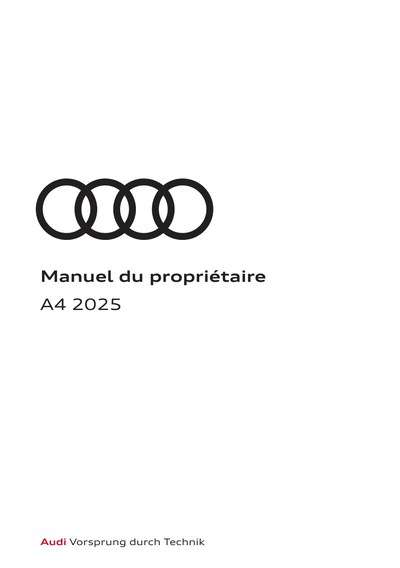 Couverture Notice Audi A4