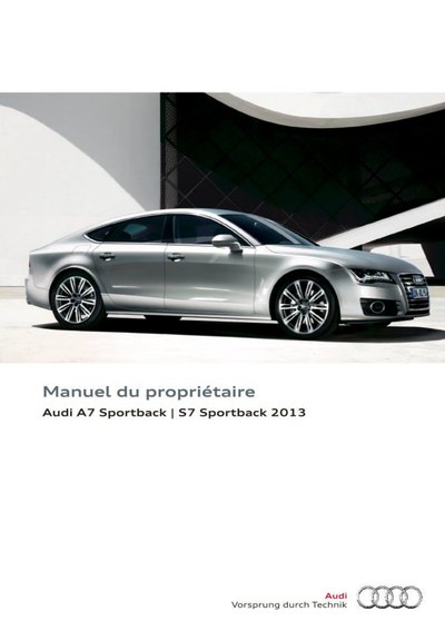 Couverture Notice Audi A7