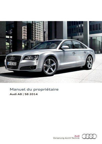 Couverture Notice Audi A8
