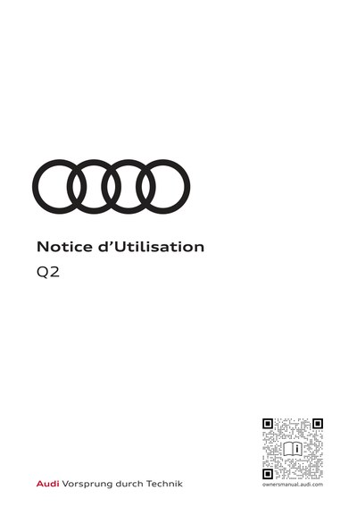 Couverture Notice Audi Q2