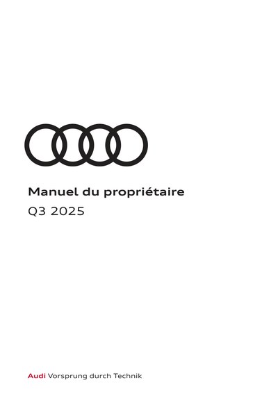 Couverture Notice Audi Q3