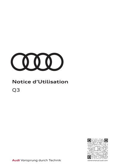 Couverture Notice Audi Q3