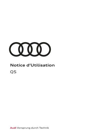 Couverture Notice Audi Q5