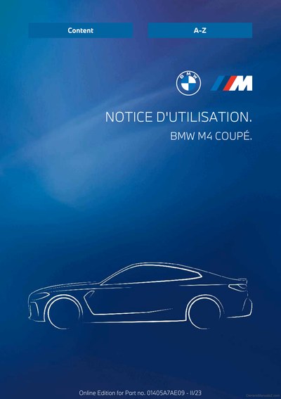 Couverture Notice BMW M4