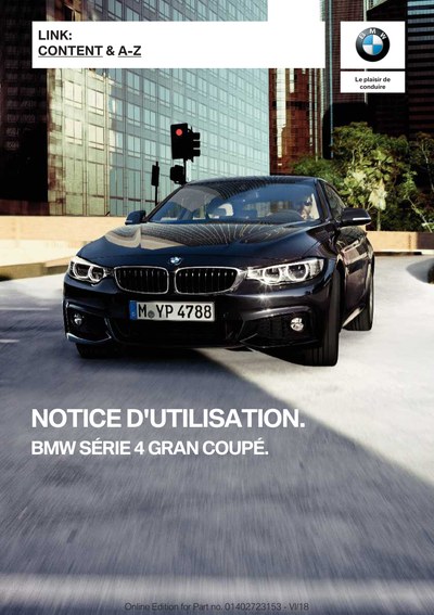 Couverture Notice BMW Série 4 Gran Coupé